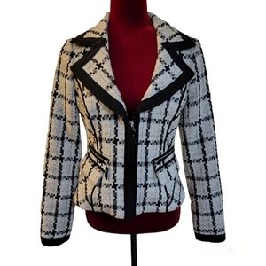 White House Black Market tweed cropped blazer jacket